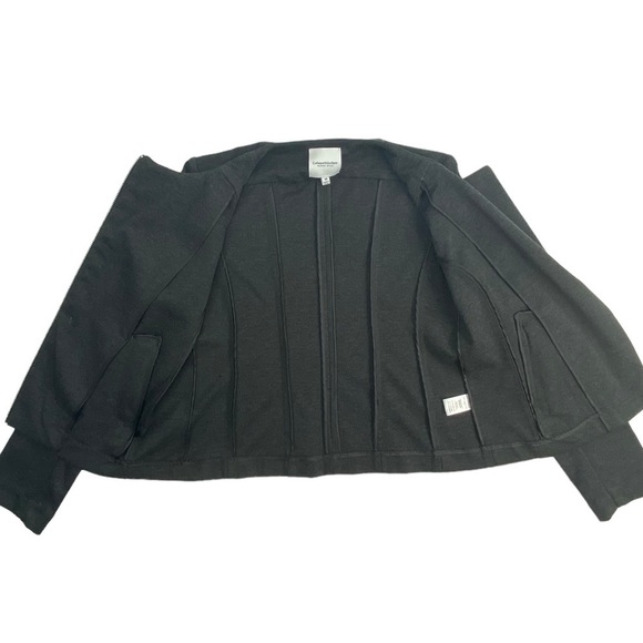 Catherine Malandrino Runway Style Women’s Charcoal Shanfa Moto Jacket EUC Size M - Picture 8 of 14